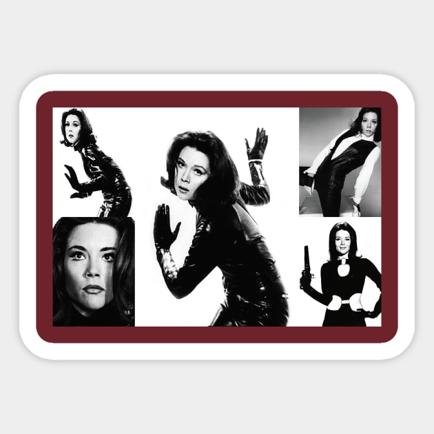 Diana Rigg as Emma Peel Kids Sticker by Den Tbd